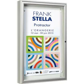 Vitincom Exteriérová vitrína 1000 - v.135x75 cm Barva: stříbrná, Vitráž: bezpečnostní sklo