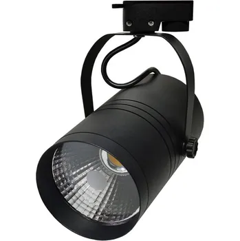 Bodové svítidlo LED lištový reflektor 25W 2000 lm 6000K, jednofázový adaptér, černý
