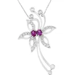 Zlatnictví U Kostela Diamantový náhrdelník s růžovým safírem 28854 380702633