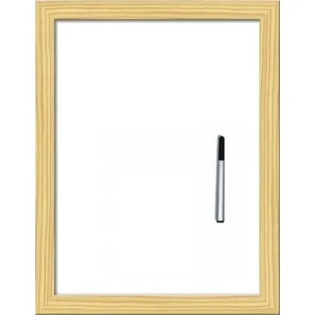 Kancelářský nábytek Tabule WOOD bílá - rám borovice - 90x120 cm