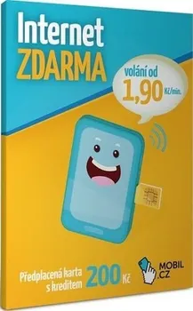 SIM karta Mobil.cz SIM karta s kreditem 200 Kč