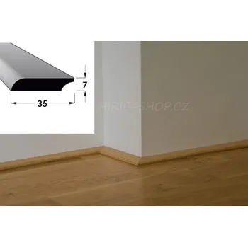 soklová lišta podlahová lišta dub 35x07 / pd (cena za bm)