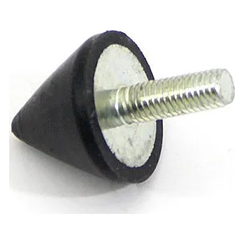 Černý gumový doraz tvaru kužele se šroubem FLOMA - průměr 3 cm x 2,6 cm