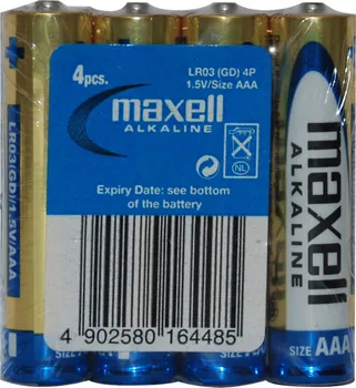 Článková baterie Maxell Alkaline AAA 4 ks