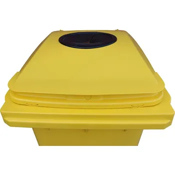 Popelnice Popelnice plastová 240 l s vhozem černá