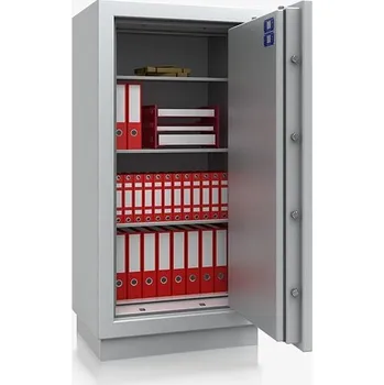 Trezor ISS Ohnivzdorný trezor PRAG 46104 - barva světle šedá RAL 7035 - zámek se dvěma klíči