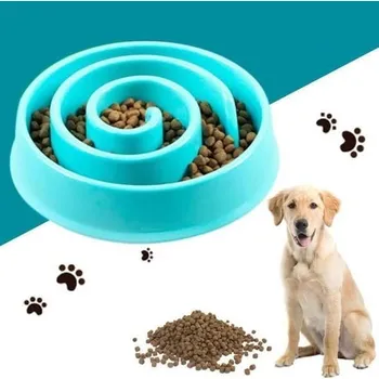 Miska pro psa Miska pro pomalé krmení - modrá