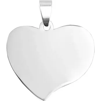 Přívěsek Šperky4U Ocelový přívěšek srdce asymetrické 30 x 32 mm - DR1293