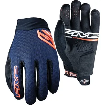 Cyklistické rukavice Five XR-AIR vel.XL modré/neonově oranžové (Pánské rukavice na kolo Five XR-AIR vel.XL/11 modré/neonově oranžové)