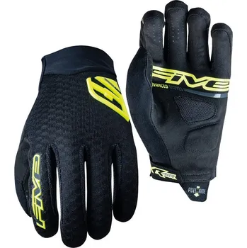 Cyklistické rukavice Five XR-AIR vel.L černé/neonově žluté (Pánské rukavice na kolo Five XR-AIR vel.L/10 černé/neonově žluté)