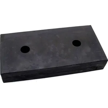 Černý gumový doraz na rampu FLOMA - 50 x 25 cm a tloušťka 8 cm