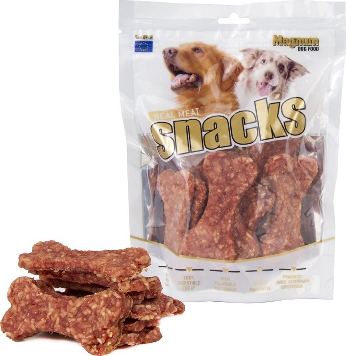 magnum dog food real meat snacks