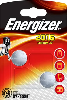 Článková baterie Energizer CR2016 3 V 2-Blistr