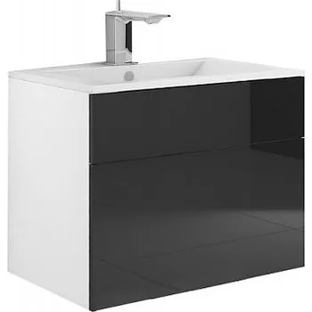 Koupelnový nábytek Koupelnový nábytek Pula bílá/černý lesk - sektor - Koupelnový nábytek