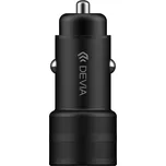 Devia SM7 nabíječka do auta 2x USB / 30W / 2,4A / QC 3.0 černá