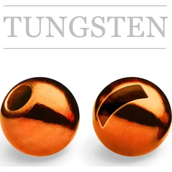 Knápek Kulička wolframová s drážkou METALLIC Orange 2mm