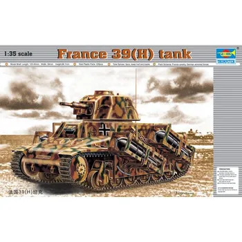 Plastikový model Trumpeter 1/35 France 39(H) tank SA 38 37mm