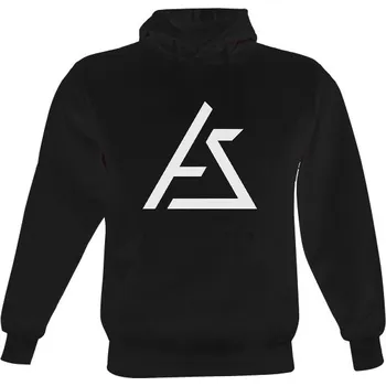 Pánská mikina Pánská mikina s kapucí s potiskem Černá Přední potisk pánské