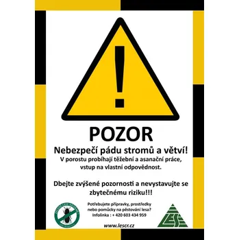 Plechová cedule Cedule vstup do lesa