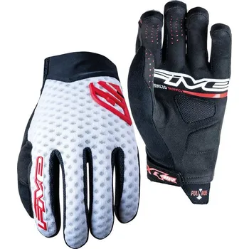 Cyklistické rukavice Five XR-AIR vel.L bílé/červené (Pánské rukavice na kolo Five XR-AIR vel.L/10 bílé/červené)