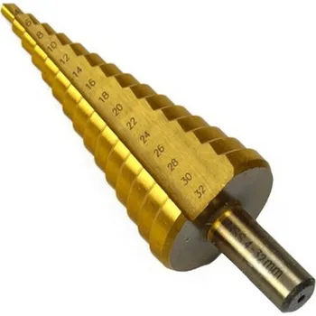 Příslušenství k vrtačce Geko vrták stupňovitý Tin 4-32 mm