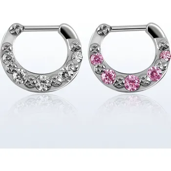 Náušnice Piercingate Piercing do bradavky PBR00048 - Barva/Motiv: Čirá, Délka tyčky: 6 mm, Průměr tyčky: 1,2 mm