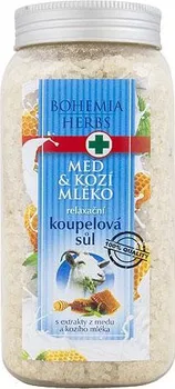 Koupelová sůl Bohemia Gifts & Cosmetics Herbs s extrakty z medu a kozího mléka 900 g