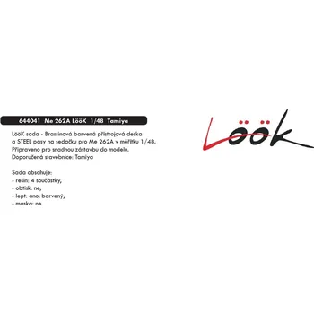 Plastikový model Eduard 1/48 Me 262A LööK (TAMIYA)