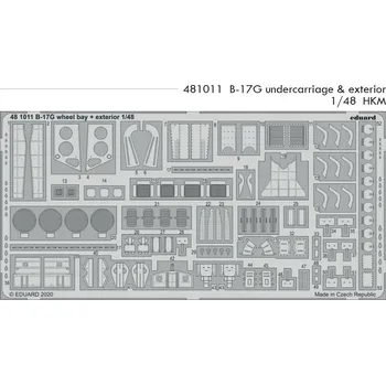 Plastikový model Eduard 1/48 B-17G undercarriage & exterior (HKM)