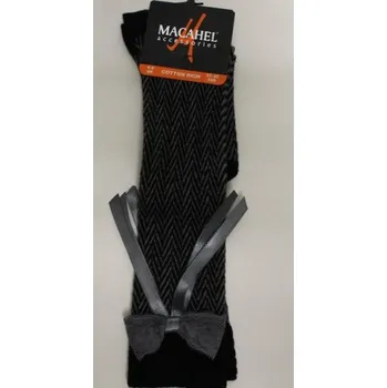 Dámské ponožky Podkolenky s mašlí, Velikost: UK- 4-7, EU ( 37-42 ), Barva Šedá Gift3 2590