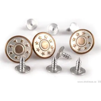 Knoflík Stiskací knoflík stříbrný - 18mm