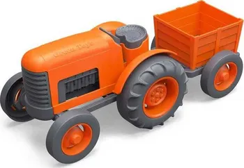 Hračka na písek Green Toys Traktor s vlečkou oranžový