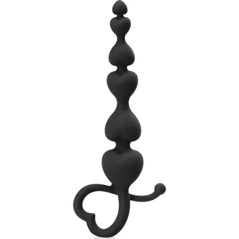 ŘETÍZEK STIMULUJÍCÍ ANÁL I VAGÍNU S KORÁLKY VE TVARU SRDCE - 58112366