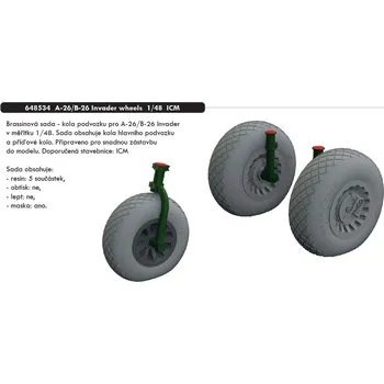 Plastikový model Eduard 1/48 A-26/B-26 Invader wheels (ICM)