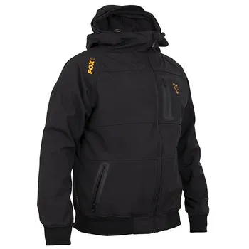 Rybářské oblečení Recenze Fox International Shell Hoodie Collection Orange/Black