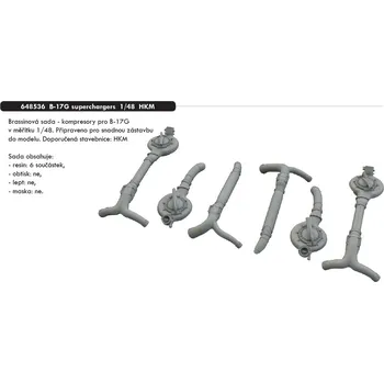 Plastikový model Eduard 1/48 B-17G superchargers (HKM)