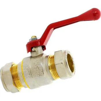 Vodovodní potrubí TIEMME Kulový kohout se svěrným šroubením 28mm, PÁKA, PN30 TM2142R0028