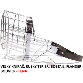 Náhubek pro psa Mr. Rozchov Náhubek kovový - Velký knírač, Ruský teriér, Bobtail, Flander bouvier - fena