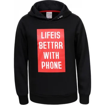 Chlapecká mikina Chlapecká mikina - Glo-Story BPU-9358, vel.110-160 Barva: Černá, Velikost: 130