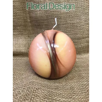 Svíčka Svíčka Linea koule 12cm hnědá