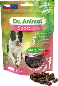 Pamlsek pro psa Dr. Animal SportLine vepřové 100 g