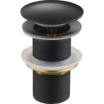 Sifon Click/clack zátka MEXEN - bez přepadu - retro černá matná, 79910-79