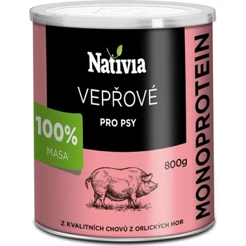 Nativia Konzerva vepřové maso, 800 g