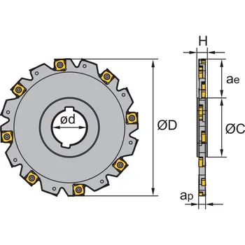 Fréza CeraTec-Tools Ø125x5 Kotoučová fréza - pila 125mm 12x zub CT-SEGO12-D125X05-40/12T