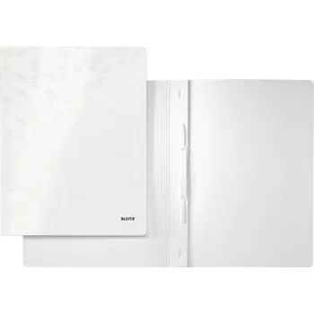 Kancelář Desky s rychlovazačem Leitz WOW A4, bílé