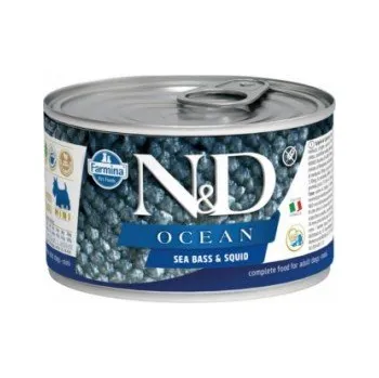 Krmivo pro psa N&D OCEAN Dog konz. Adult Sea Bass & Squid Mini 140 g