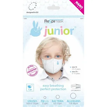 ReSpimask Antivirová ústní rouška junior S+ 1 ks rouška ReSpimask Antivirová ústní rouška junior S+ 1 ks