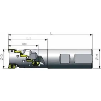 Fréza CeraTec-Tools Ø32-10T KUKUŘICE - fréza se zuby ve šroubovici 32mm 10x zub weldon CT-XOMT10-D32-140/2Tx5