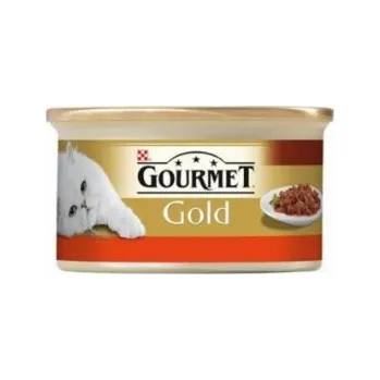 Krmivo pro kočku Gourmet Gold cat konz.-hovězí a kuře v rajčat.om. 85 g