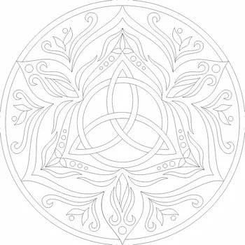 Radost v písku Šablona na pískování mandala Triquetra (62) Varianta: 420 x 420 mm